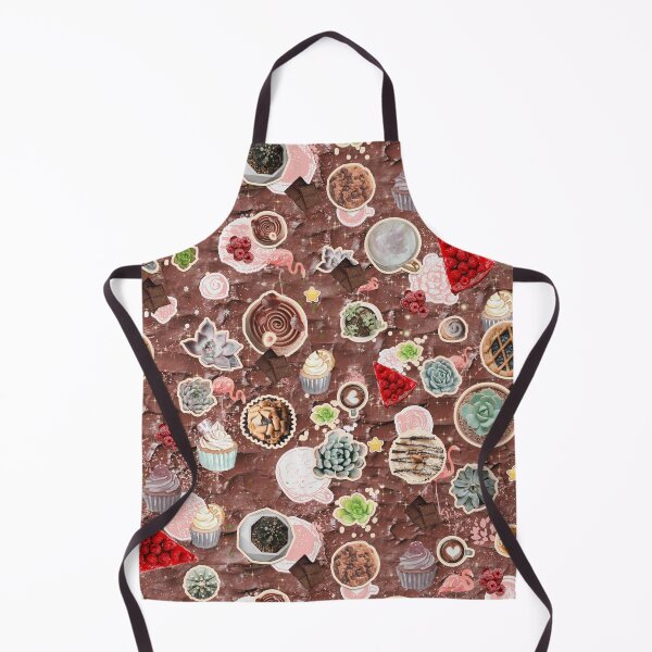 Item preview, Cake flamingo succulent chocolate cakes  pattern for bakery lovers designed and sold by The Nerd Gift Source.