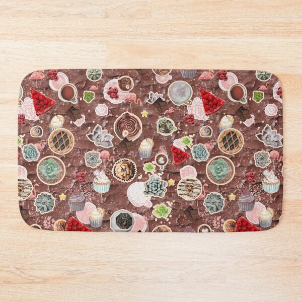 Item preview, Cake flamingo succulent chocolate cakes  pattern for bakery lovers designed and sold by The Nerd Gift Source.
