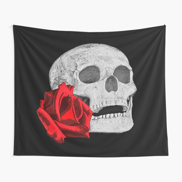 Skull design with a beautiful rose pattern, gothic skull, great gothic gifts  Poster by Kirei-Lily