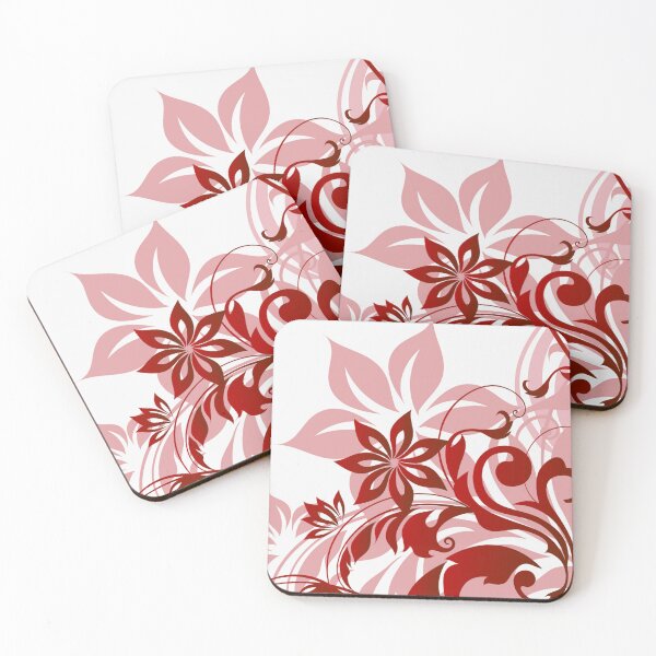 Item preview, White Red Floral Art  designed and sold by Tshirtstory.