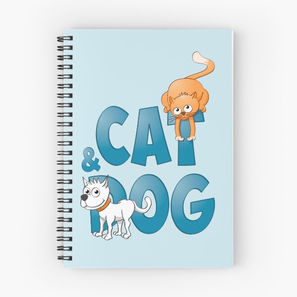Item preview, Funny and colorful Cat and dog illustration.  designed and sold by Stef Ringoot, cartoons and illustrations.