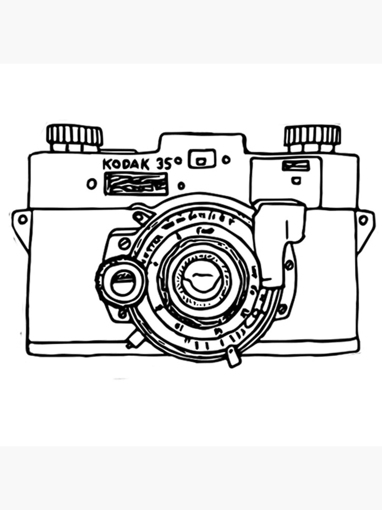 Kodak 35 Film Camera Sketch  Photographic Print for Sale by dpulley3