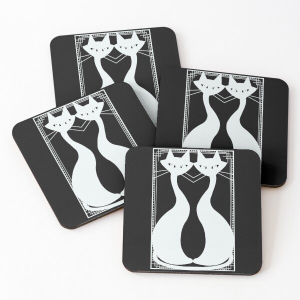 Artikelvorschau, Elegant Deco cat friends! entworfen und verkauft von bramblewood56.