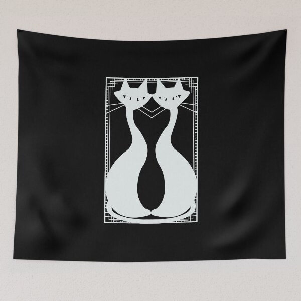 Artikelvorschau, Elegant Deco cat friends! entworfen und verkauft von bramblewood56.