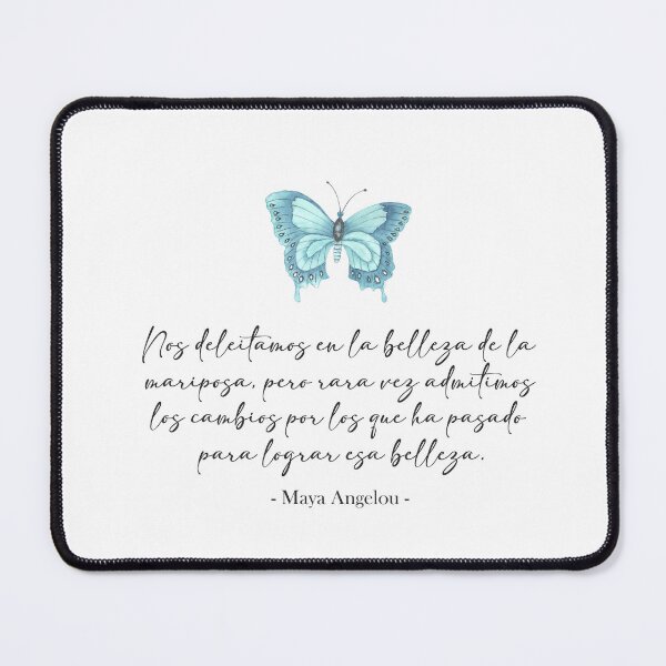 Item preview, Nos deleitamos en la belleza de la mariposa, Spanish Quote designed and sold by Aryam Quotes.