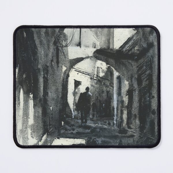 Item preview, Monochromatic painting of alleyway in medina of Tunis, Tunisia.   designed and sold by rfoxphoto.