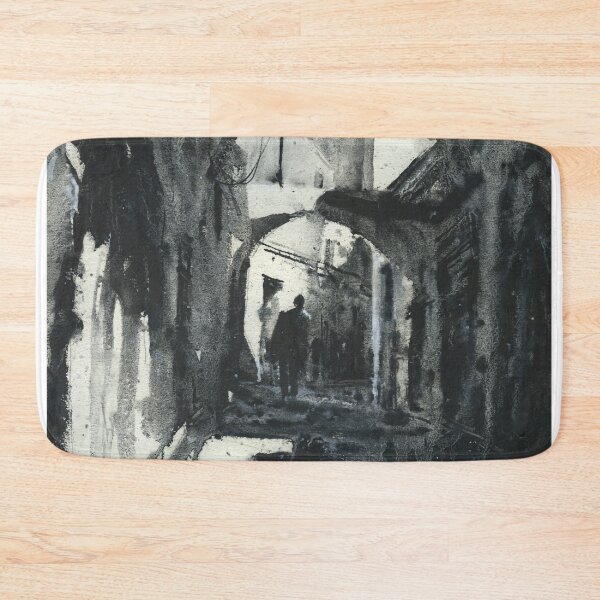 Item preview, Monochromatic painting of alleyway in medina of Tunis, Tunisia.   designed and sold by rfoxphoto.