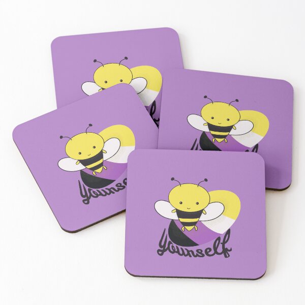 Item preview, Bee yourself proud. Non-binary bee designed and sold by mcb-jp.