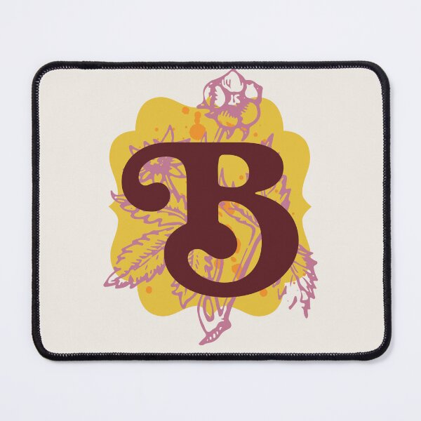 Item preview, Monogram Letter B with Vintage Flower Graphic designed and sold by Trish Dish.