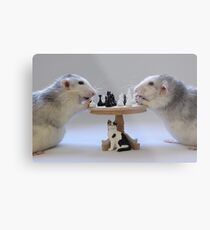 The real Chess Players :) Metal Print