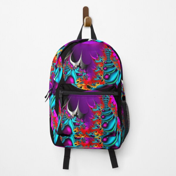 Item preview, Fractal Madness 52522C in vibrant violet, cyan and gold designed and sold by Warren Paul Harris.
