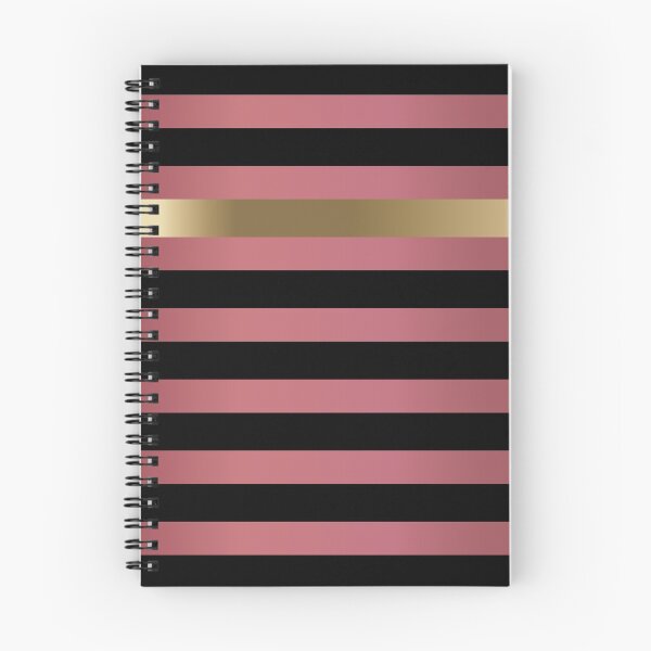 Item preview, Rose Gold and Black Stripes designed and sold by DonnaSiggy.