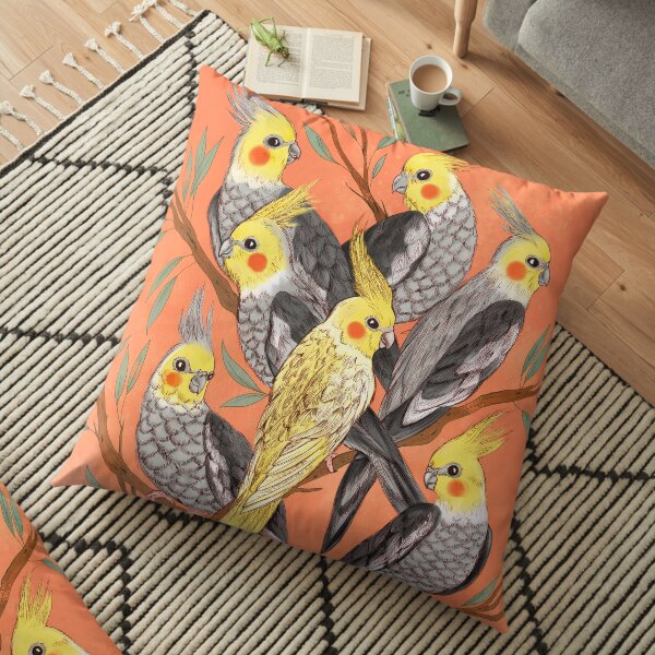 Cockatiel Fun Floor Pillow