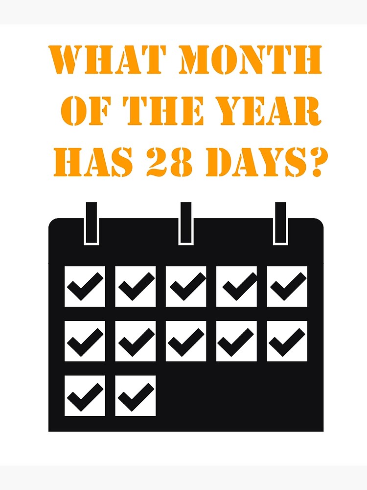 "Funny Easy Riddles Calendar" Poster for Sale by StalrekCreative