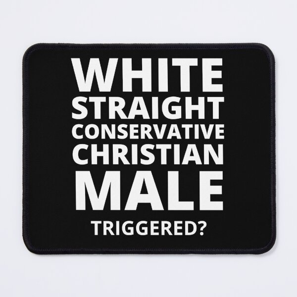 Item preview, Mens White Straight Conservative Christian Male Offensive Funny designed and sold by Nepaz-Designs.