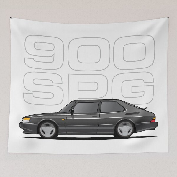 Item preview, Saab 900 SPG Aero Illustration Black designed and sold by blackdogshop.