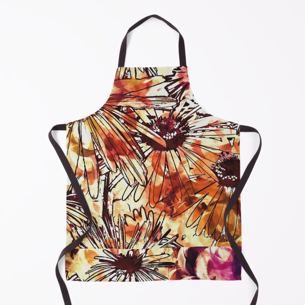 Aperçu de l'œuvre cute orange white floral pattern créée et vendue par artbyrosse.