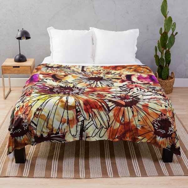 Artikelvorschau, cute orange white floral pattern entworfen und verkauft von artbyrosse.