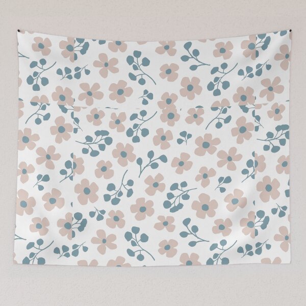 Item preview, Copy of cute orange white floral pattern designed and sold by artbyrosse.