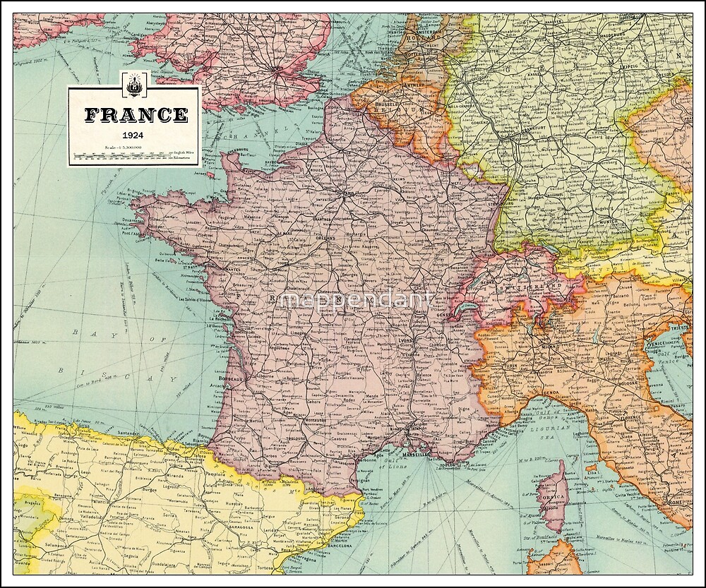 1924 Vintage France Carte Mariage Anniversaire Noel Cadeau D Anniversaire Par Mappendant Redbubble