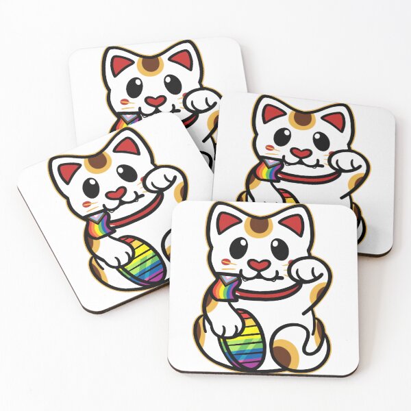 Artikelvorschau, LGBTQ+ Pride Lucky Cat - Progress Flag entworfen und verkauft von leashonlife.