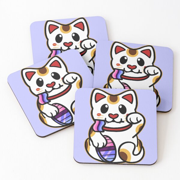 Item preview, LGBTQ+ Pride Lucky Cat - Omnisexuality designed and sold by leashonlife.