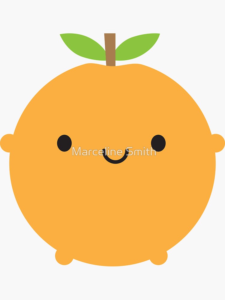 Kawaii Orange | Sticker