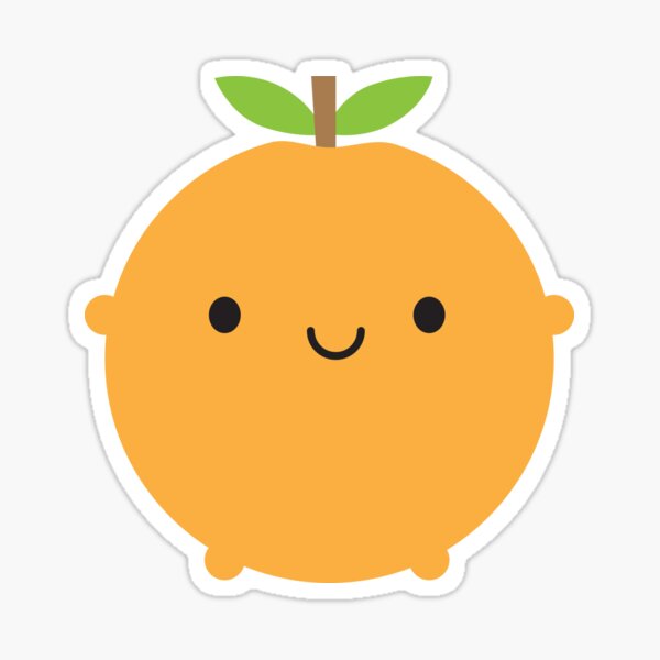 Kawaii Orange Sticker