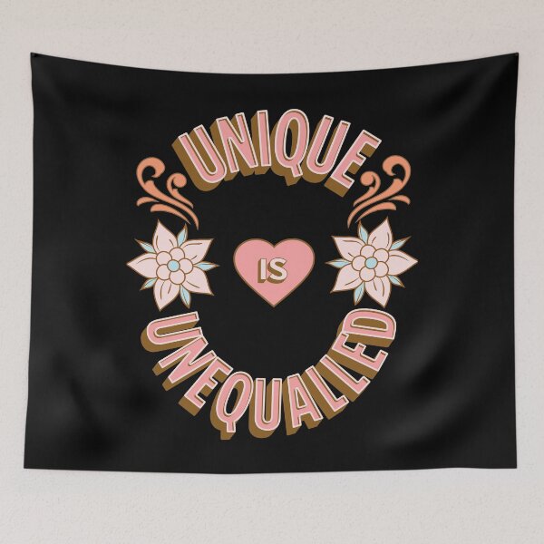 Item preview, Unique is Unequalled - First Names - Birthday Gifts - Alliteration Fans designed and sold by epicthoughts.