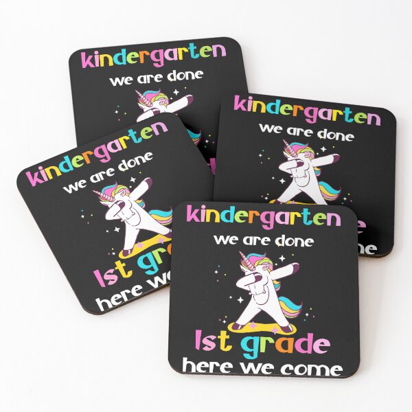 Item preview, funny kindergarten we are done 1st grade here we come, Unicorn for Girls Graduate designed and sold by KHELISTORE.