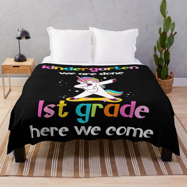 Item preview, funny kindergarten we are done 1st grade here we come, Unicorn for Girls Graduate designed and sold by KHELISTORE.