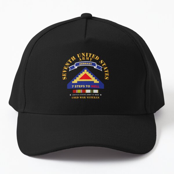 Vista previa del artículo con la obra «Ejército - 7.º Ejército de los Estados Unidos - 7 pasos al infierno con Alemania - SS con SVC DE LA GUERRA FRÍA X 300», diseñado y vendido por Military Insignia Products.