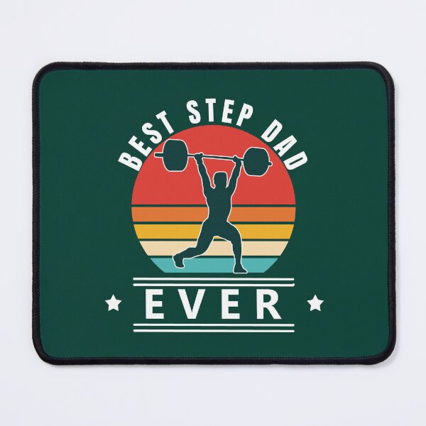 Item preview, Best Step Dad Ever Vintage Sunset Weight Lifter designed and sold by LindaCooke.