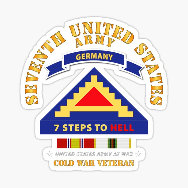Item preview, Army -  7th Unites States Army - 7 Steps to Hell w Germany Tab - SS w COLD WAR SVC X 300 designed and sold by Military Insignia Products.