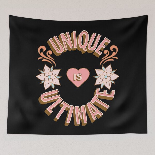 Item preview, Unique is Ultimate - First Names - Birthday Gifts - Alliteration Fans designed and sold by epicthoughts.