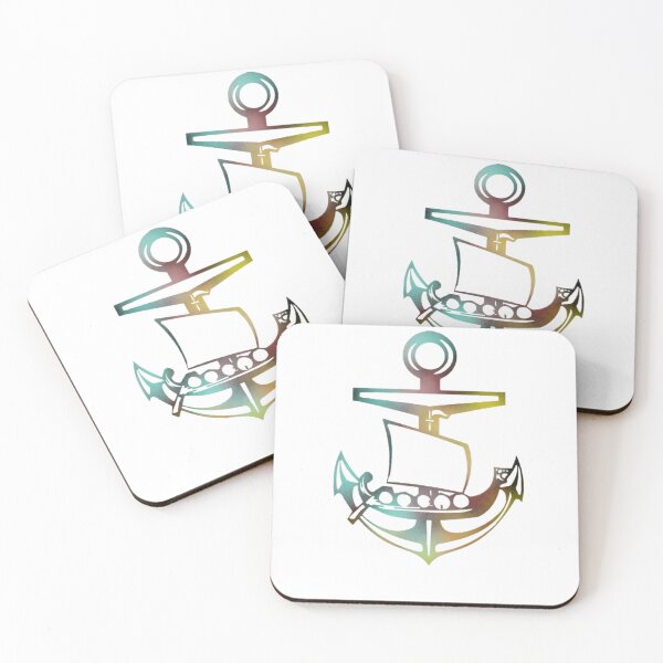 Item preview, Rainbow Viking ship and Anchor designed and sold by Dead1bird.