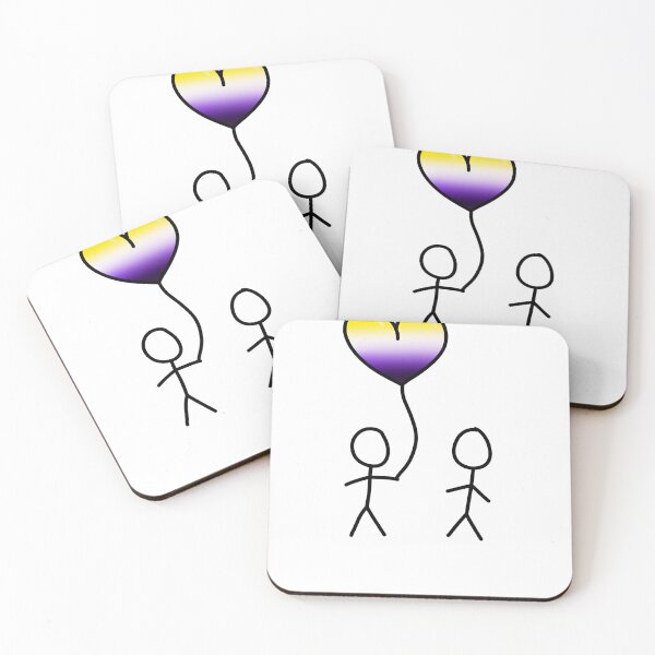 Item preview, LGBTQ+ Acceptance Cards - Pride Balloons Non-binary designed and sold by ArtbyLauraJo.