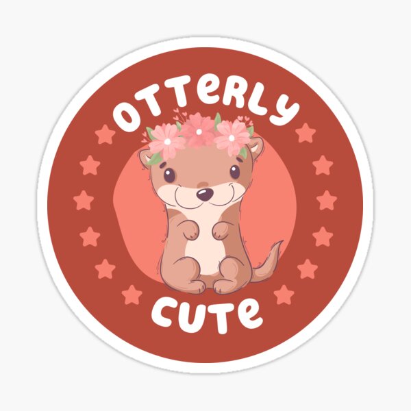Artikel-Vorschau von Otterly Cute - Otter-Wortspiel, designt und verkauft von GlazifiedArts.