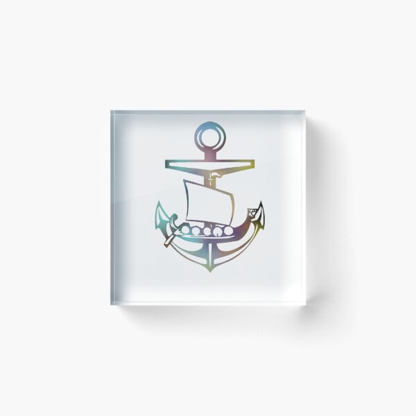 Item preview, Varient Rainbow Viking ship and Anchor designed and sold by Dead1bird.