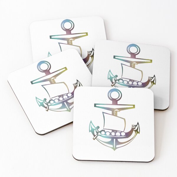 Item preview, Varient Rainbow Viking ship and Anchor designed and sold by Dead1bird.