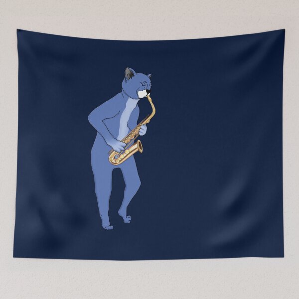 Item preview, SAX CAT – CAT PLAYING THE SAXOPHONE designed and sold by Danicus666.