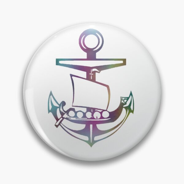 Item preview, Purple Viking ship and Anchor designed and sold by Dead1bird.