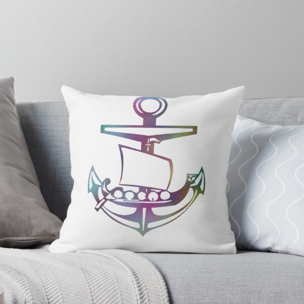Item preview, Purple Viking ship and Anchor designed and sold by Dead1bird.