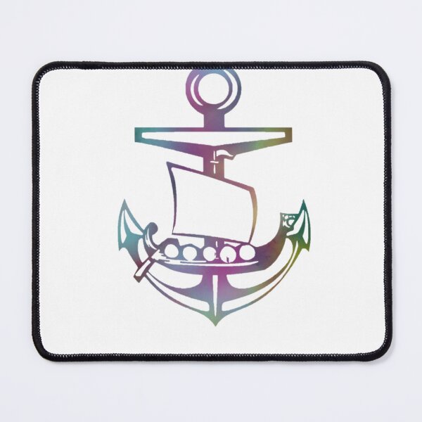 Item preview, Purple Viking ship and Anchor designed and sold by Dead1bird.