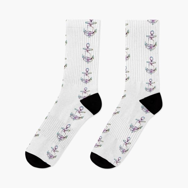 Item preview, Purple Viking ship and Anchor designed and sold by Dead1bird.