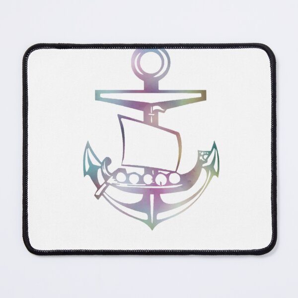 Item preview, Pastel Rainbow Viking ship and Anchor designed and sold by Dead1bird.