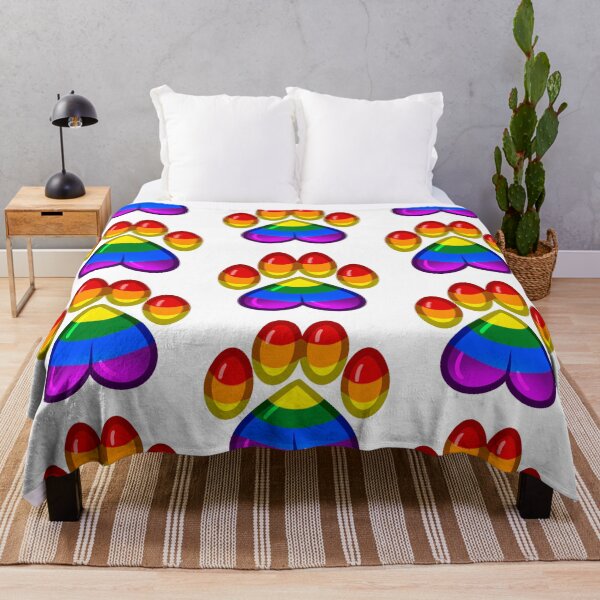 Item preview, LGBTQ+ Pride Heart Pawprint - Rainbow Flag designed and sold by leashonlife.