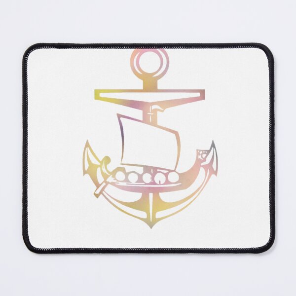 Item preview, Pink and Yellow Viking ship and Anchor designed and sold by Dead1bird.