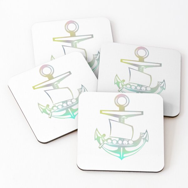 Item preview, Rainbow on the waves Viking ship and Anchor designed and sold by Dead1bird.