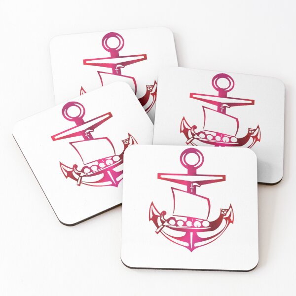 Item preview, Bright Pink Viking ship and Anchor designed and sold by Dead1bird.